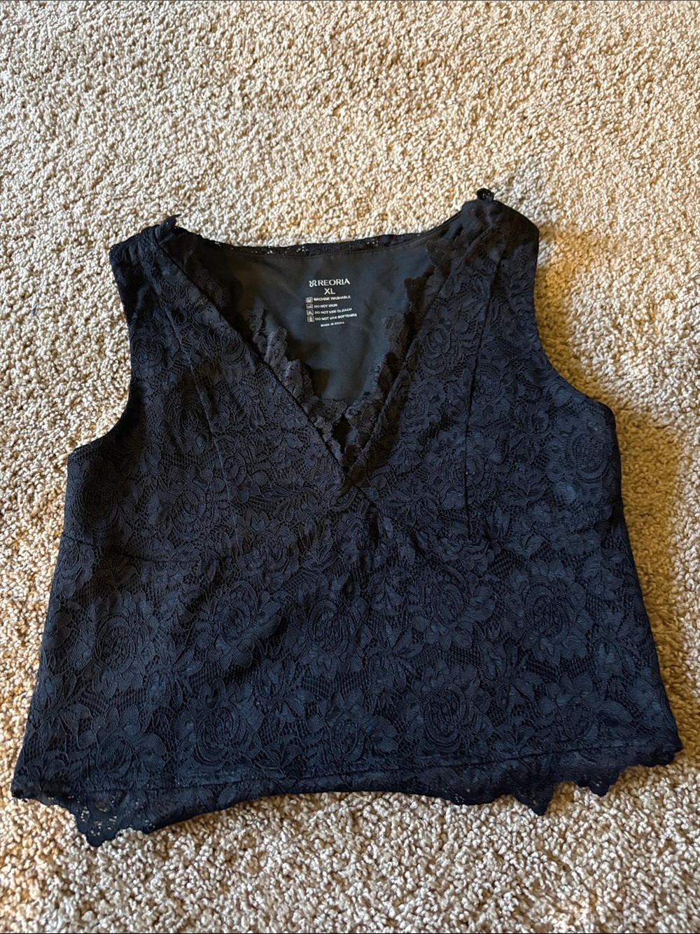 Xhilaration Black Lace V-Neck Camisole